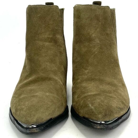 Marc Fisher Women's Khaki Green Suede Yommi Ankle Boot size 5.5 M - Picture 4 of 8